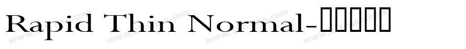 Rapid Thin Normal字体转换